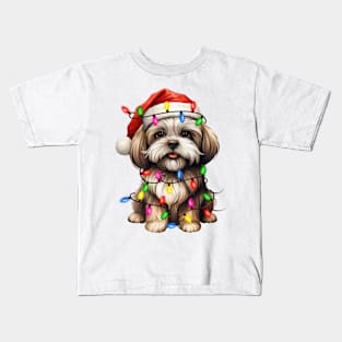 Christmas Lhasa Apso Kids T-Shirt